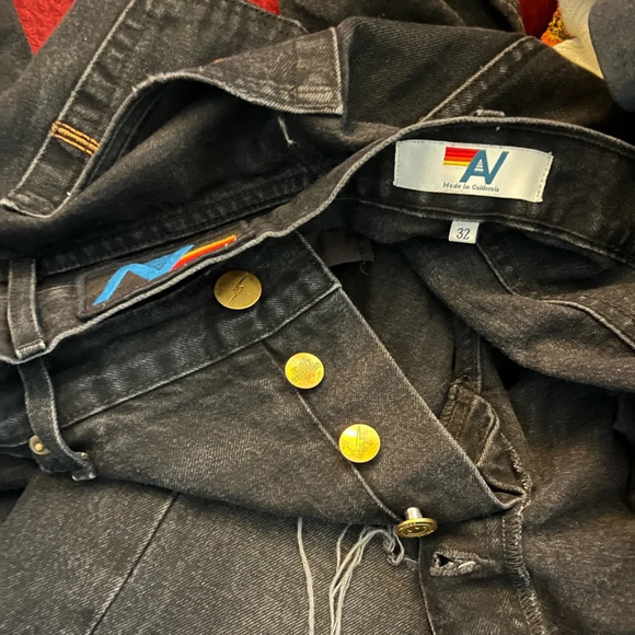 Aviator Nation Classic Straight Leg Denim Jean Vintage Black - Picture 4 of 6